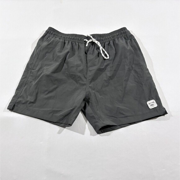 Spicy Tuna Swim Trunks Shorts Mens 5" Pockets Poly Blend Stretch Gray Sz S - Picture 1 of 10